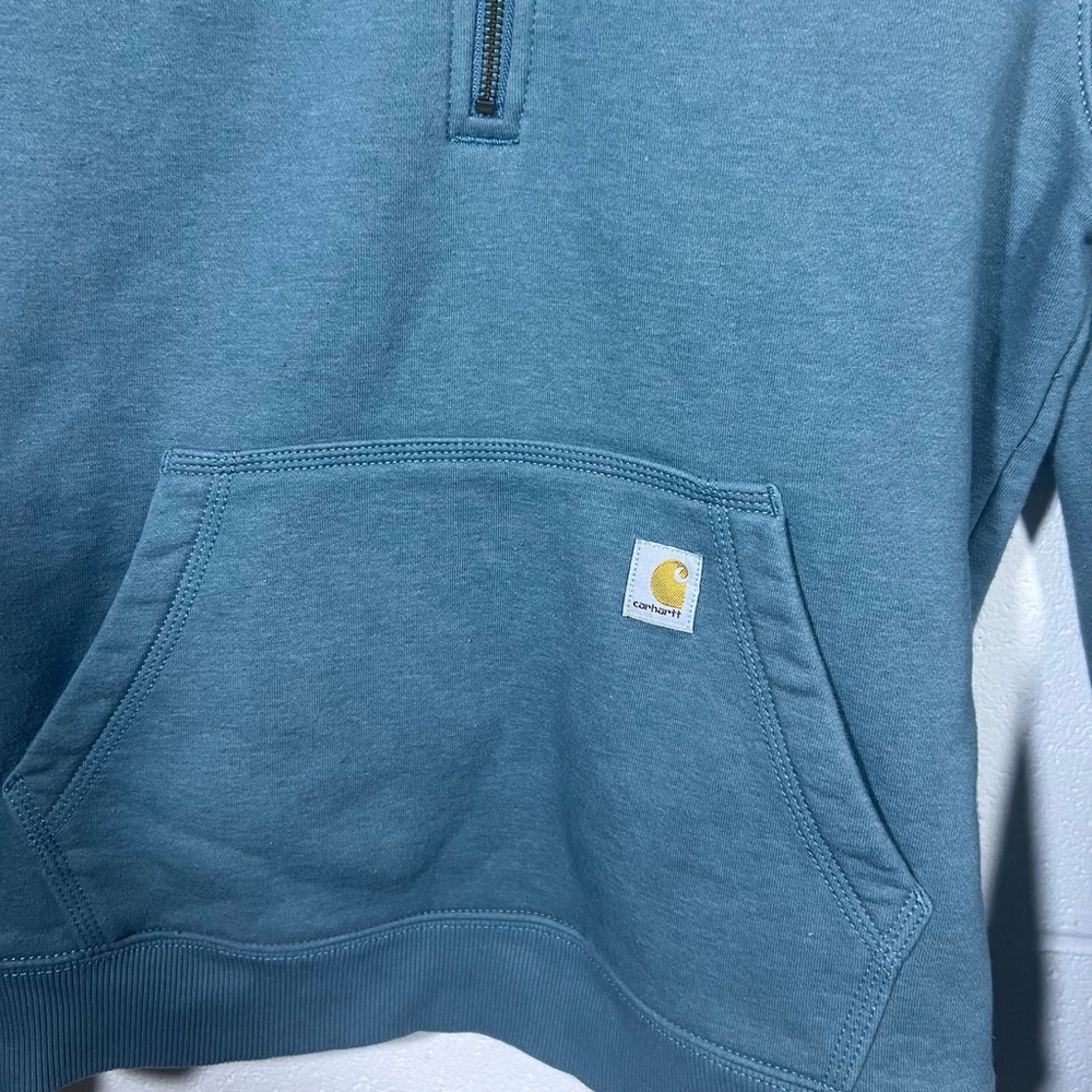 Carhartt Relaxed Fit Midweight Quarter-Zip Sweatshirt Size Small - Picture 4 of 6